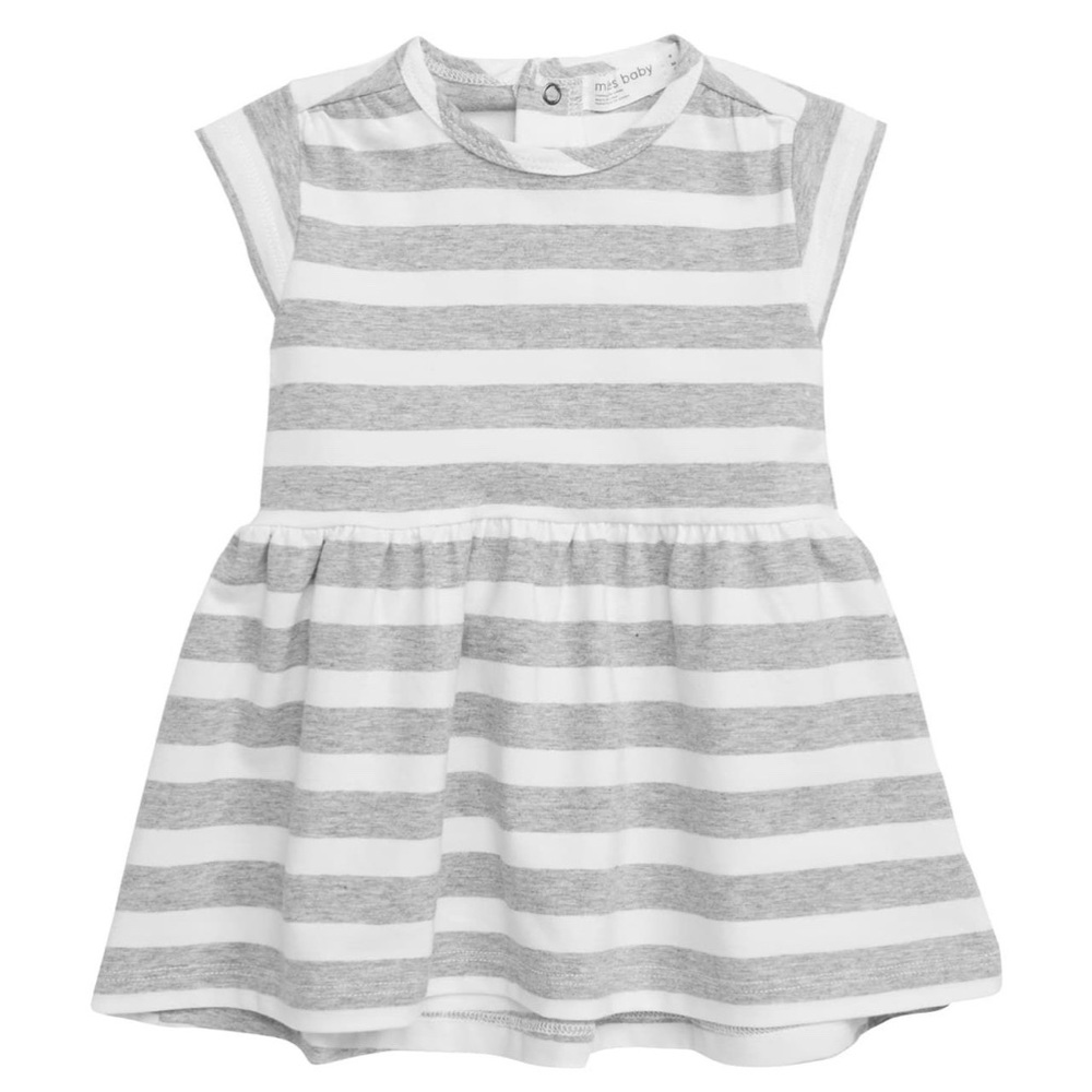 MILES Infant Girls Stripe Girls Dress 3M